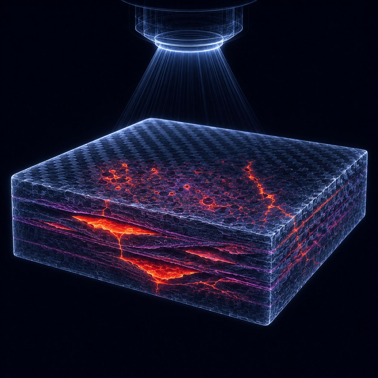 Sub-surface scan revealing a foreign body inside a product